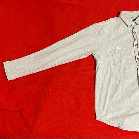 10.Deep Size L Grey Long Sleeve Button Down Shirt - Picture 2 of 9